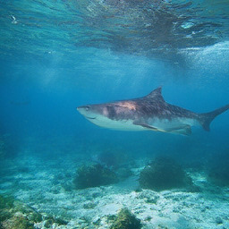 Generated shark underwater